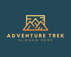 Backpacker - Mountain Trekking Adventure logo design