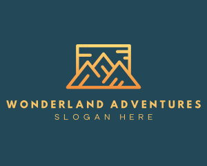 Mountain Trekking Adventure logo design