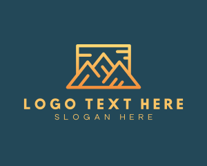 Mountain Trekking Adventure Logo