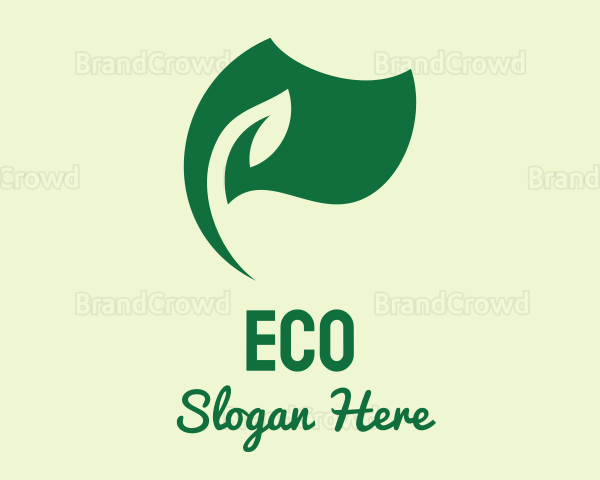 Green Nature Eco Flag Logo