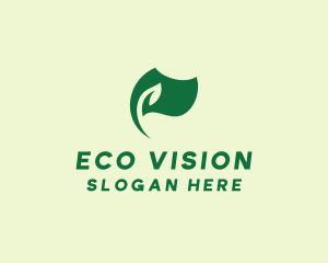 Green Nature Eco Flag  logo design