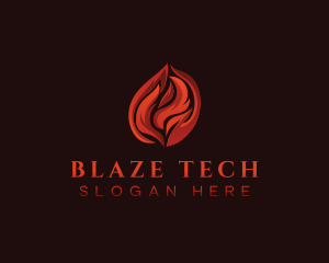 Fire Flame Blaze logo design