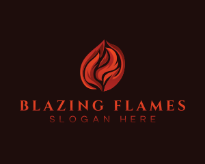 Fire Flame Blaze logo design