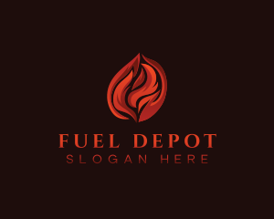 Gasoline - Fire Flame Blaze logo design