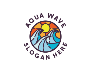 Wave Resort Beach logo design