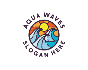 Wave Resort Beach logo design