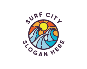 Wave Resort Beach logo design