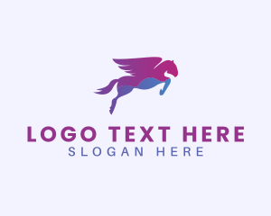 Digital Marketing - Pegasus Wings Flight logo design