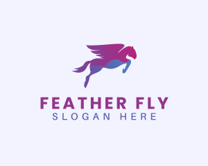 Pegasus Wings Flight logo design