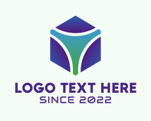 Technology - Digital Cyber Technology Cube logo design