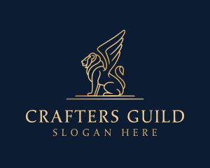 Guild - Mythical Griffin Lion logo design