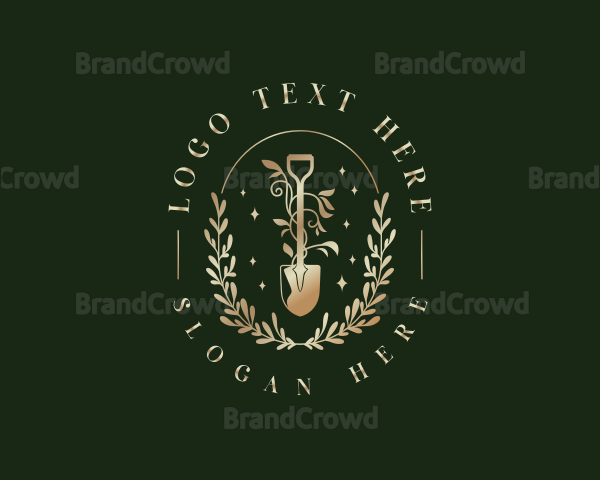 Shovel Garden Plant Logo