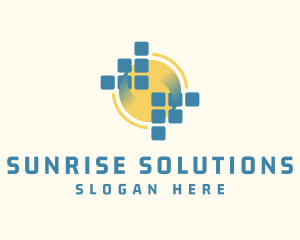 Solar Panel Electricity logo design