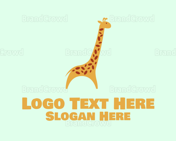 Cute Yellow Giraffe Logo