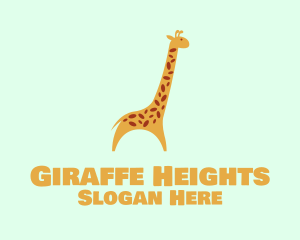 Cute Yellow Giraffe logo design