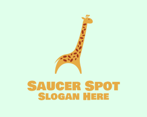 Cute Yellow Giraffe logo design