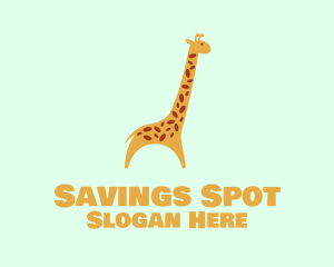 Cute Yellow Giraffe logo design