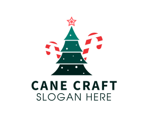 Candy Cane Tree  logo design