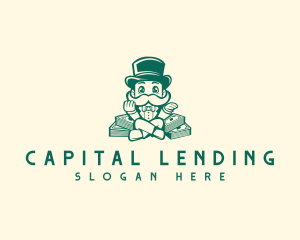 Lending - Cash Moustache Money logo design