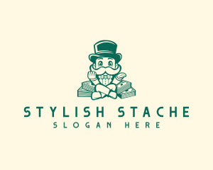 Cash Moustache Money logo design