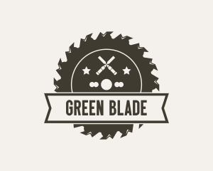 Industrial Saw Blade Woodworking logo design