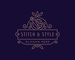 Needle Seamstress Dressmaker logo design