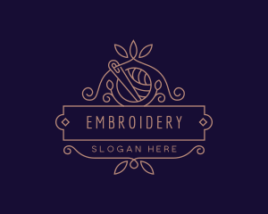 Needle Seamstress Dressmaker logo design