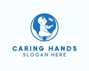 Baby Hand Care logo design