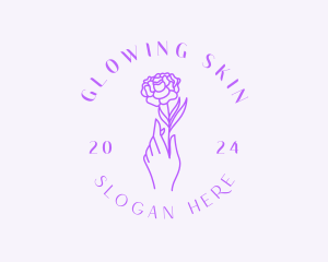 Rose Flower Skincare logo design