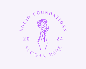 Decorator - Rose Flower Skincare logo design