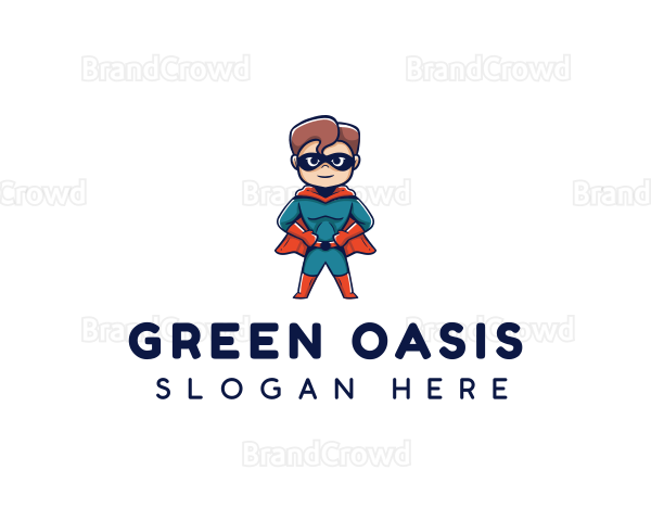 Boy Mask Superhero Logo