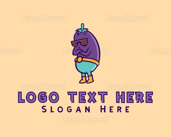 Cool Eggplant Shades Logo
