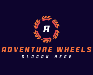 Cyber Wheel Swirl logo design