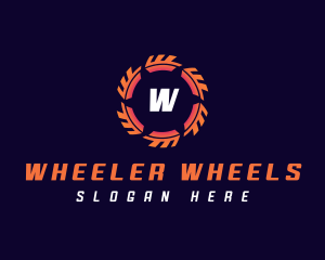 Cyber Wheel Swirl logo design