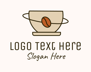 Coffee Bean - Coffee Cup Orbit logo design
