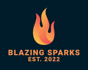 Hot Burning Flame logo design