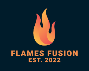 Hot Burning Flame logo design