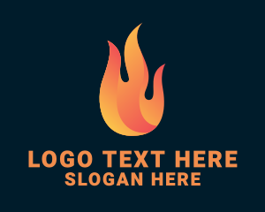 Hot Burning Flame Logo