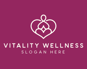 Heart Yoga Wellness logo design