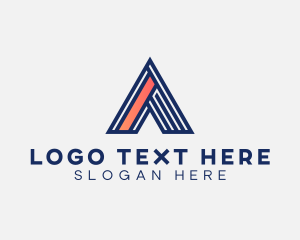 Triangle - Industrial Builder Letter A logo design