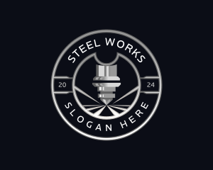  Machine Metal Laser Metalwork logo design