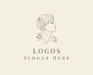 Woman Floral Styling Logo