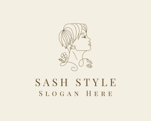 Woman Floral Styling logo design