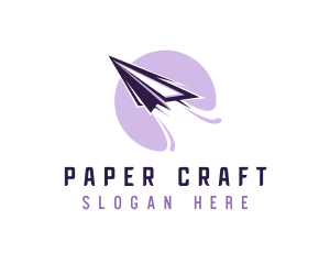 Paper Airplane Flight logo design