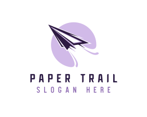 Paper Airplane Flight logo design