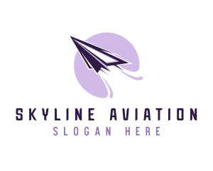 Flight - Paper Airplane Flight logo design