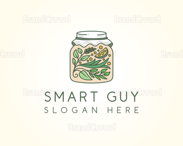 Organic Lemon Jar Logo