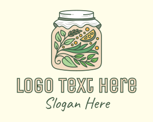 Pickle - Organic Lemon Container Jar logo design