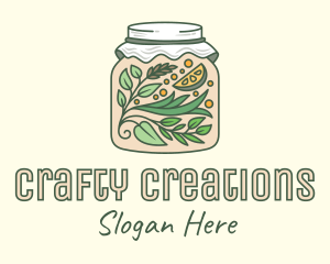 Homemade - Organic Lemon Container Jar logo design