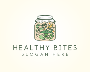 Organic Lemon Jar logo design